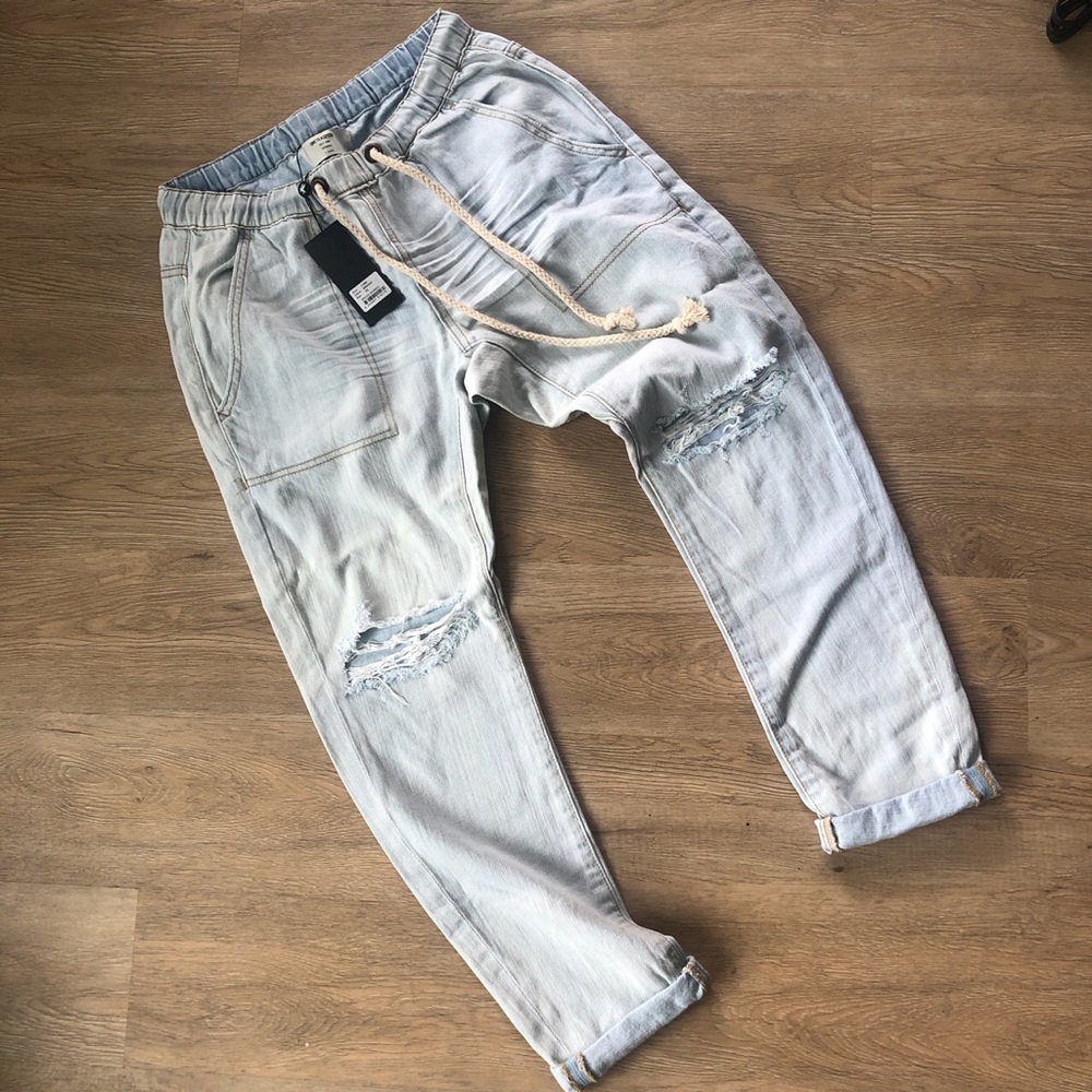 Denim joggers